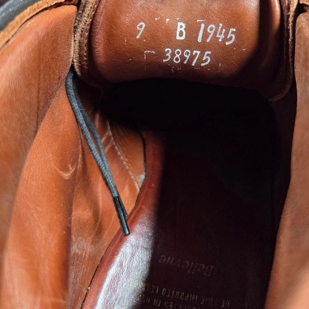 Allen‎ Edmonds Bellevue Chukka Boots Mens 9 B Brown Leather Brogue USA